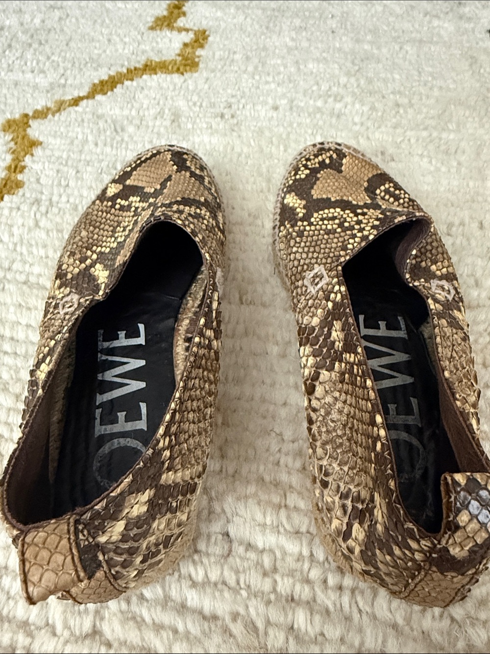 Loewe Python Skin Espadrilles - Brown & Tan - Picture 3 of 4